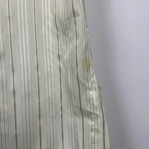Christian Dior Green Striped Popover Embroidered Pocket Sleep Night Gown Dress - Picture 11 of 15